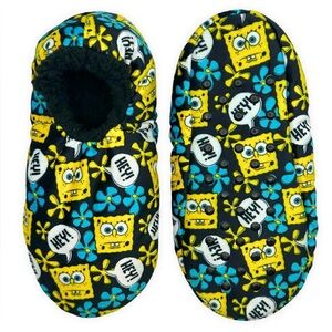 SpongeBob SquarePants Men's Fuzzy Babba Slipper Socks, 1-Pack